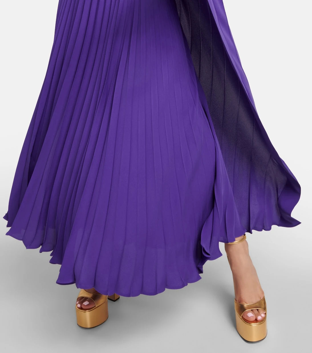 Valentino - Pleated silk gown
