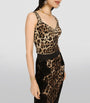 Dolce & Gabbana Multi Leopard Print Bustier Top