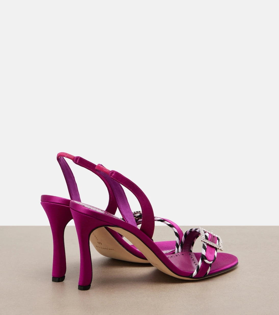 Manolo Blahnik - Sumbasan embellished satin sandals