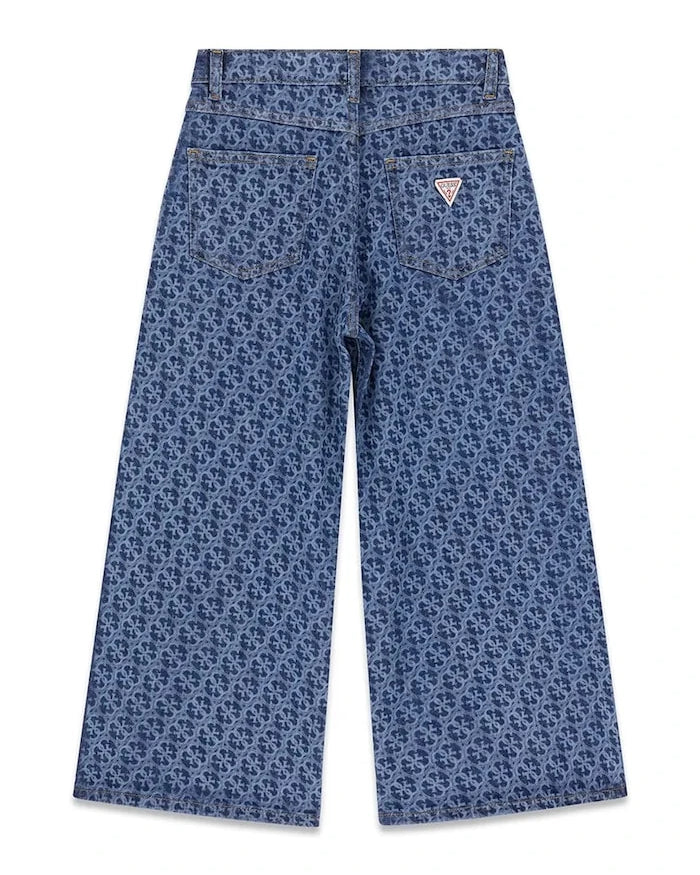 Guess çocuklar için wide leg kot pantolon