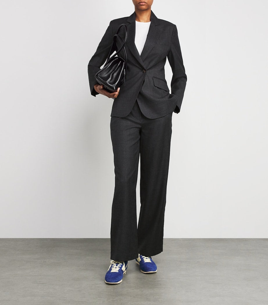 Grey Double-Breasted Blazer