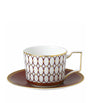 Renaissance Red Teacup and Saucer