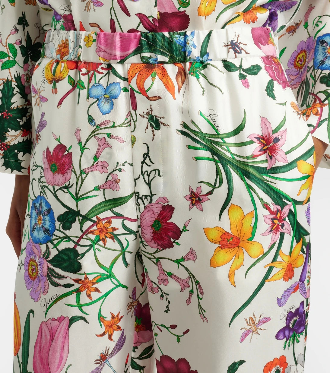 Gucci - Gucci Flora silk twill palazzo pants