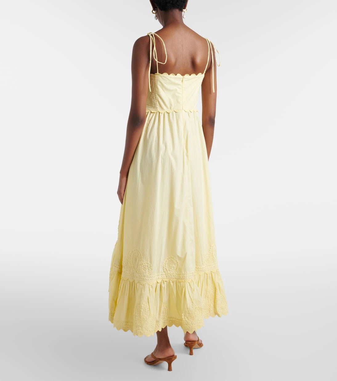 Juliet Dunn - Embroidered cotton midi dress