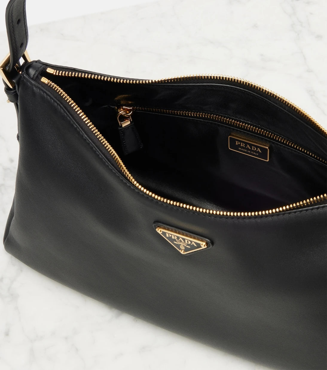 Prada - Prada Aimée Large leather shoulder bag