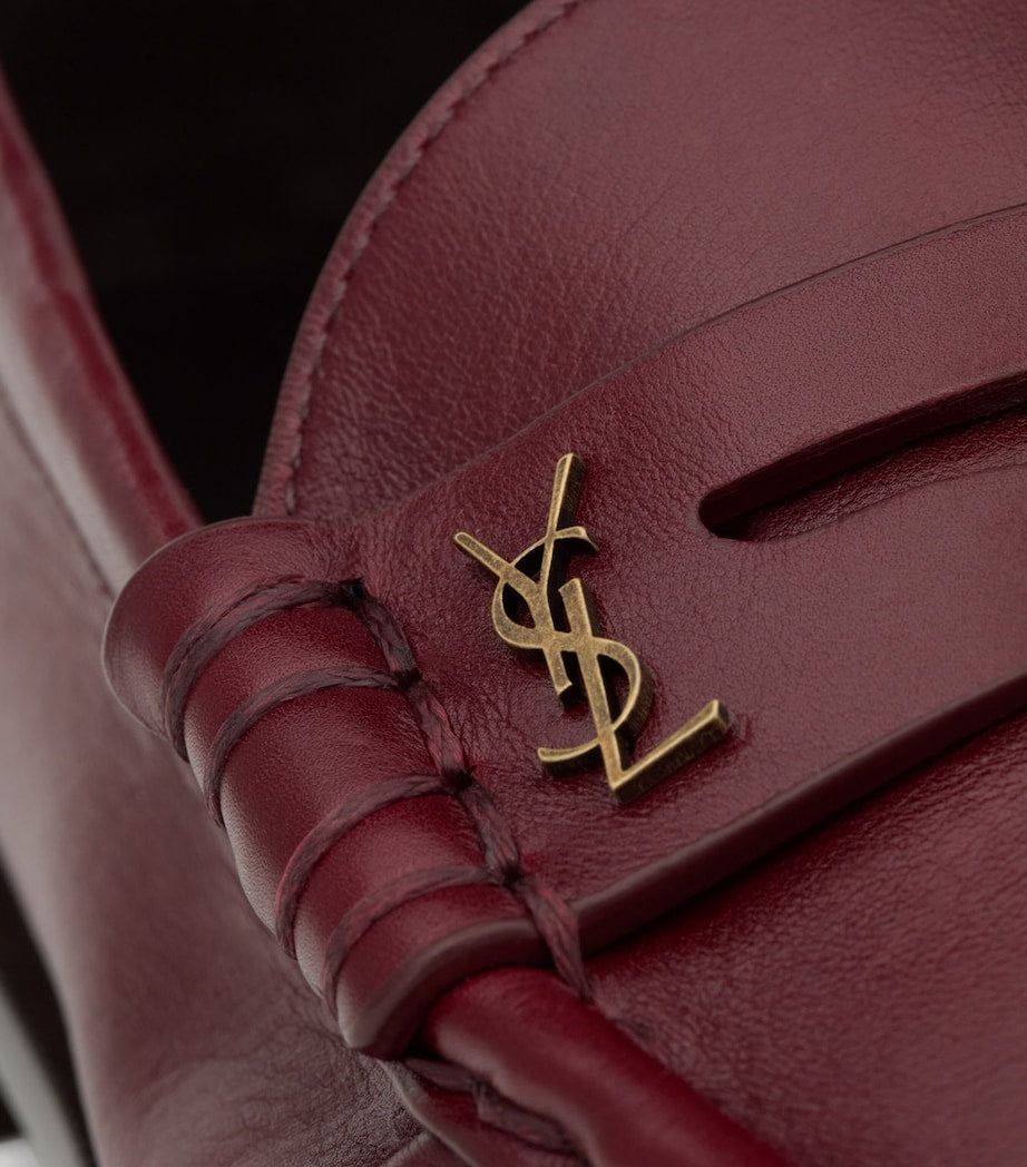 Saint Laurent Burgundy Leather Le Loafers