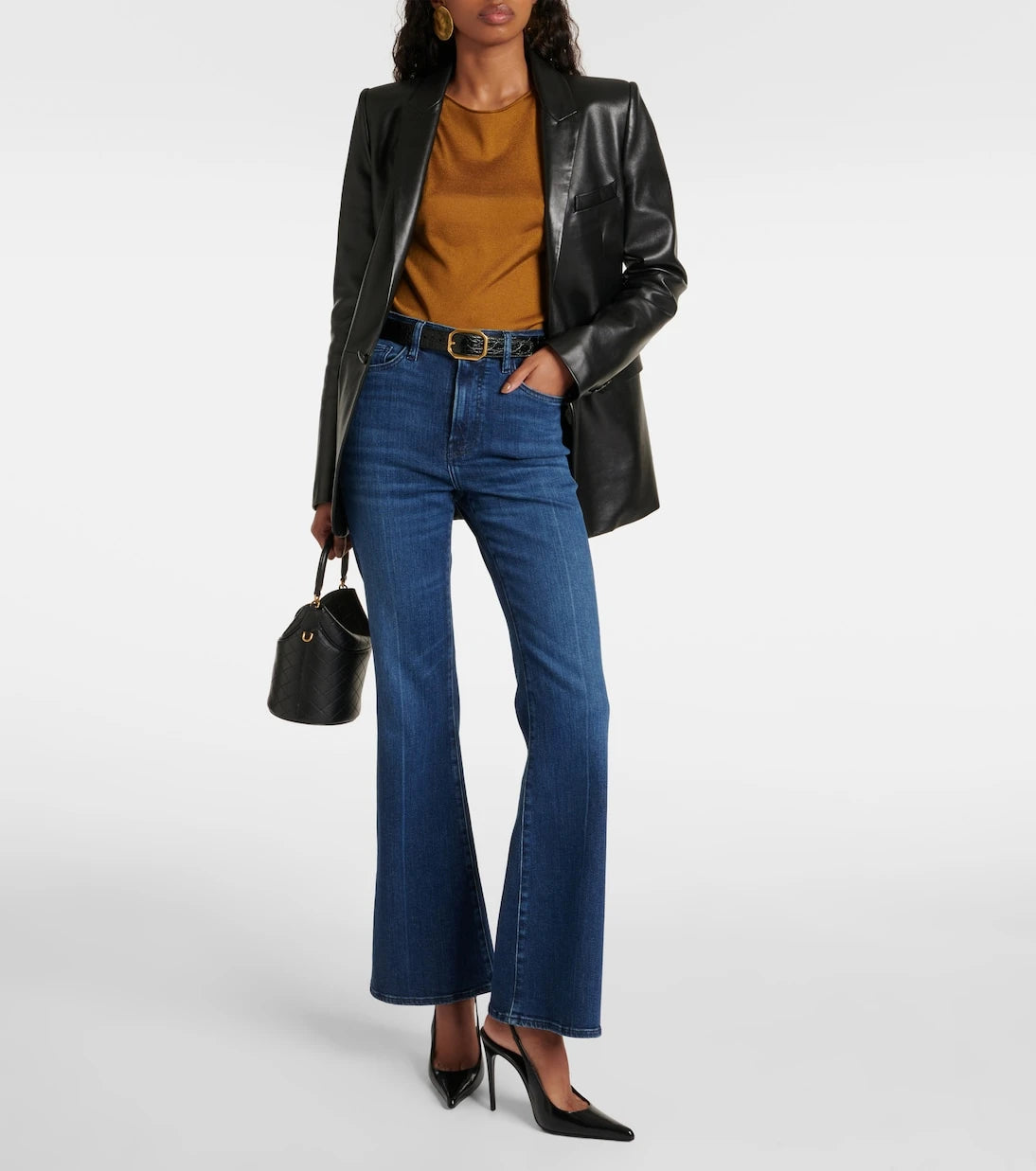 Frame - Le Easy Flare high-rise flared jeans