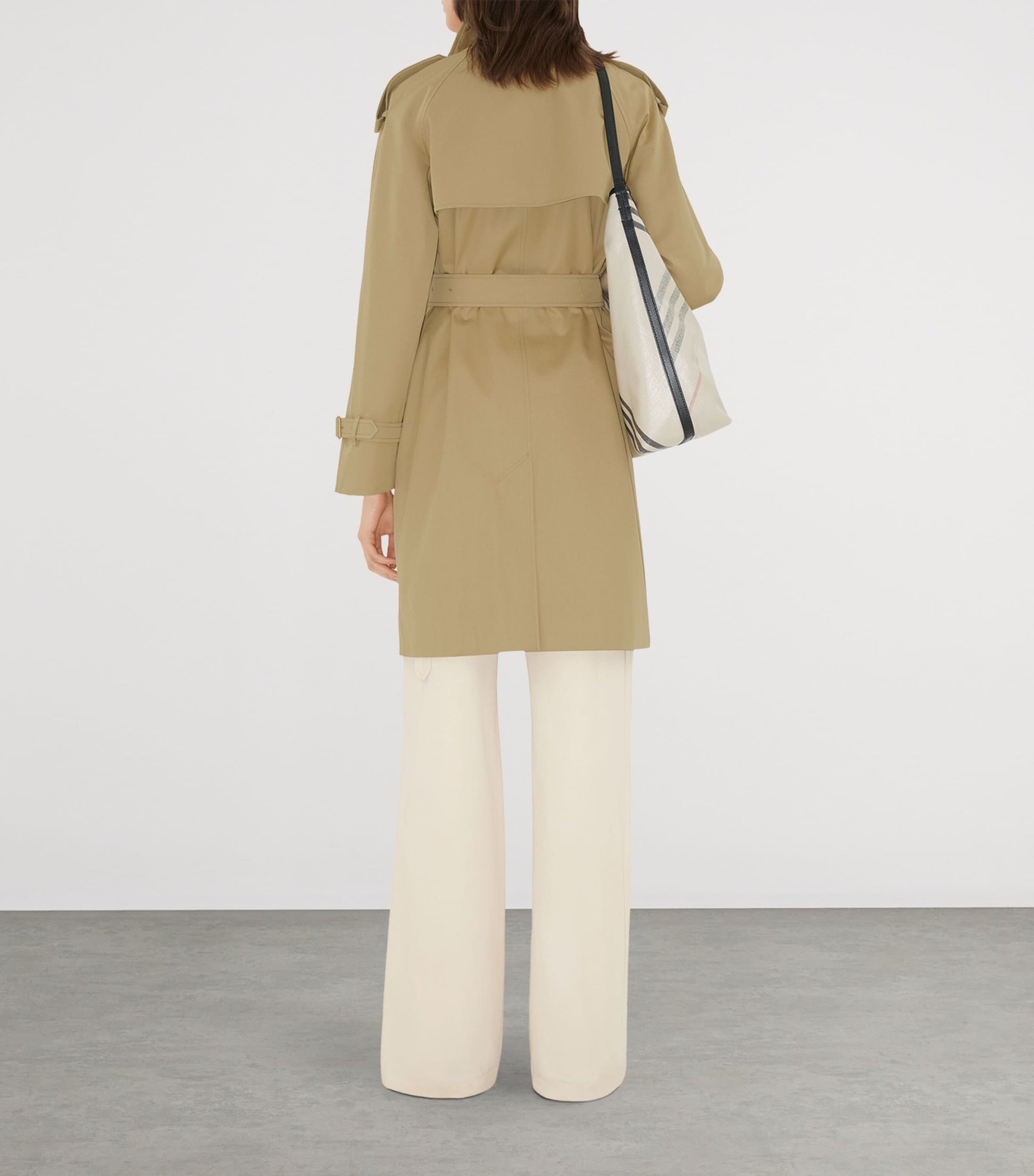 Burberry Beige Mid-Length Castleford Trench Coat