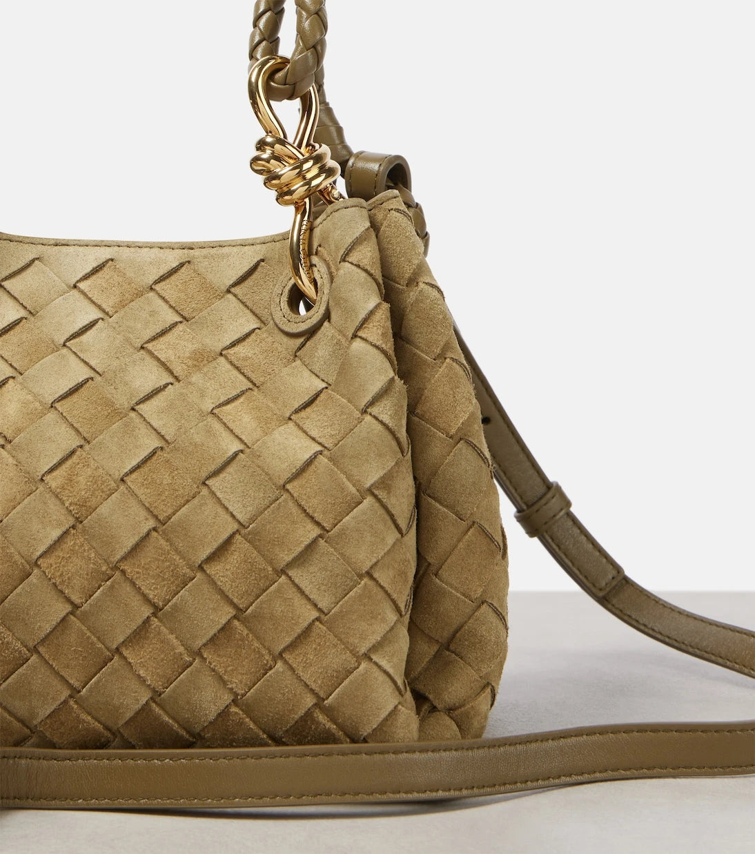 Bottega Veneta - Parachute Small suede shoulder bag