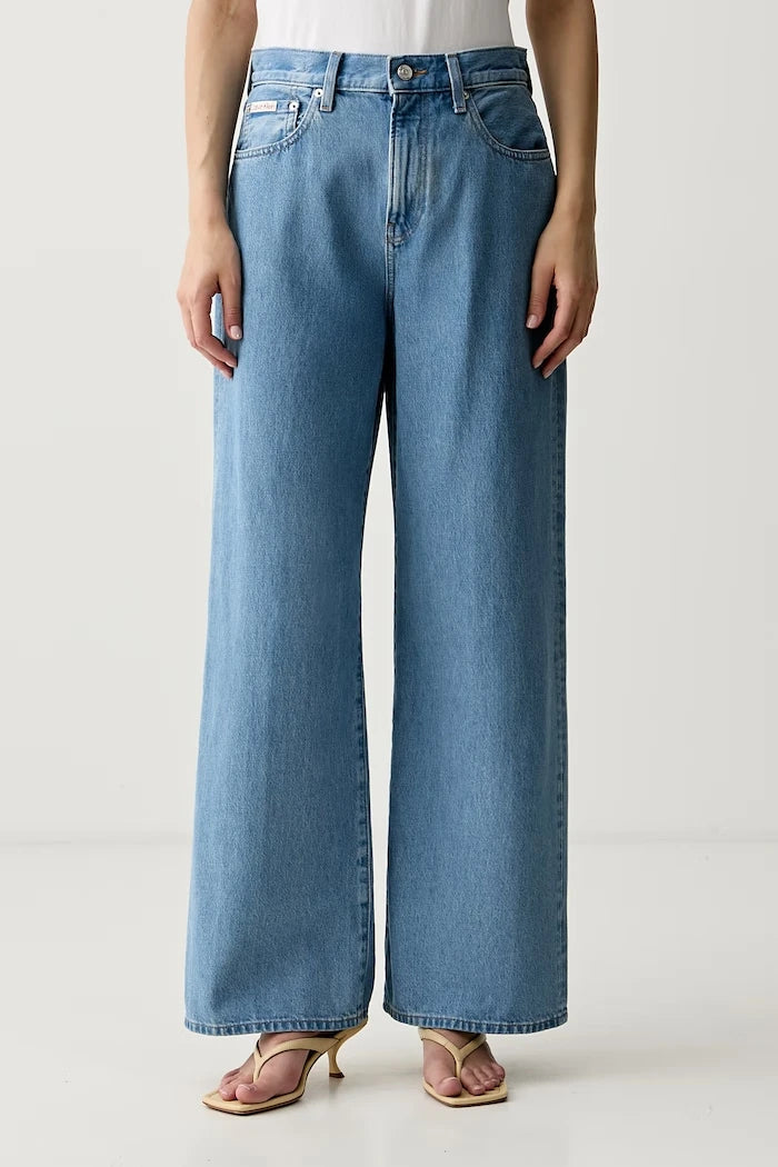 Calvin Klein Jeans дънки wide leg дамски