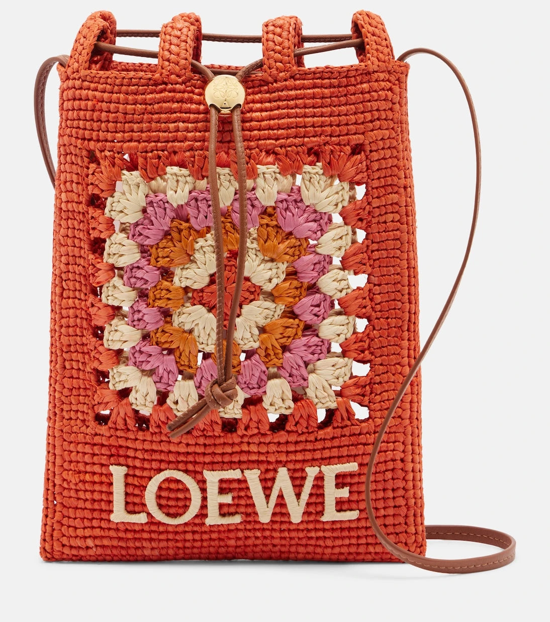 Loewe - Paula's Ibiza crochet raffia pouch with strap