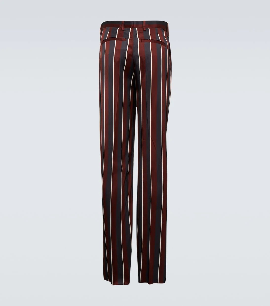 Versace - High-rise striped straight crêpe pants