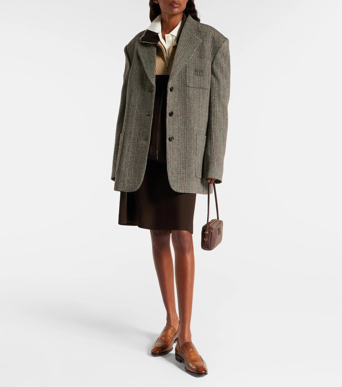 Miu Miu - Chevron virgin wool suit jacket