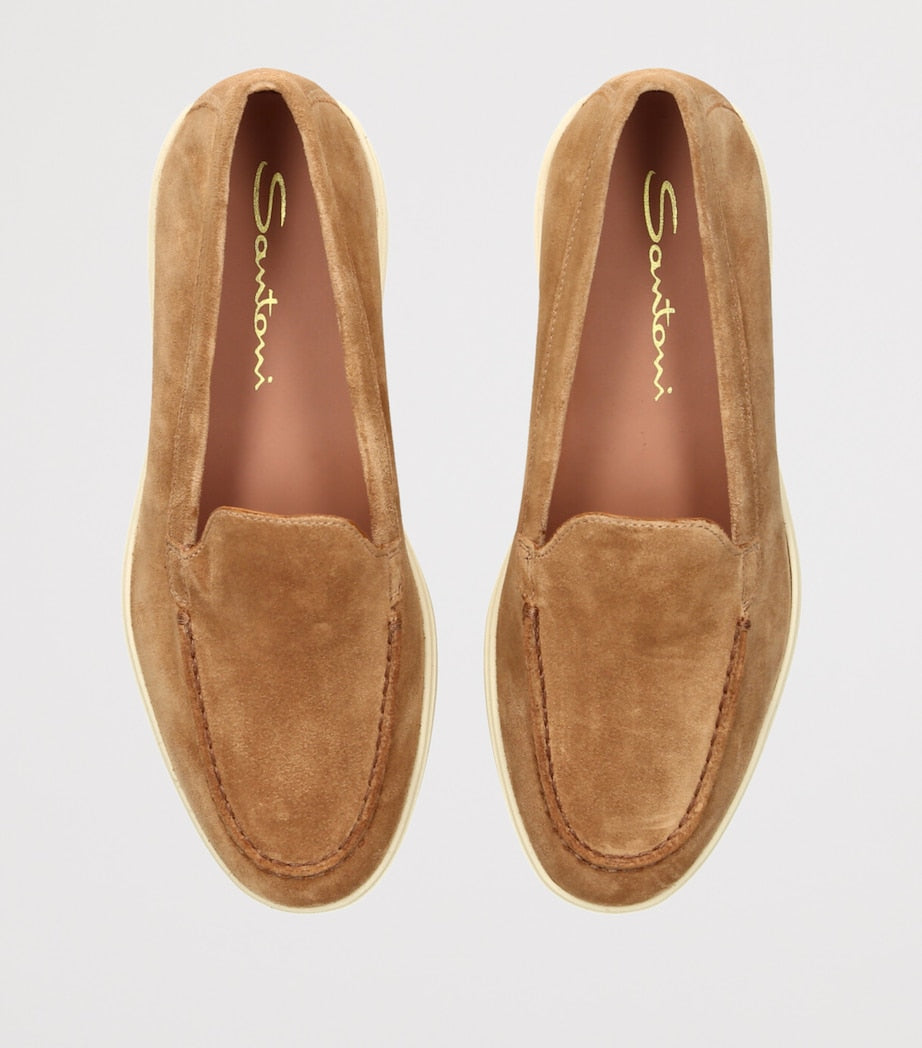 Brown Suede Loafers