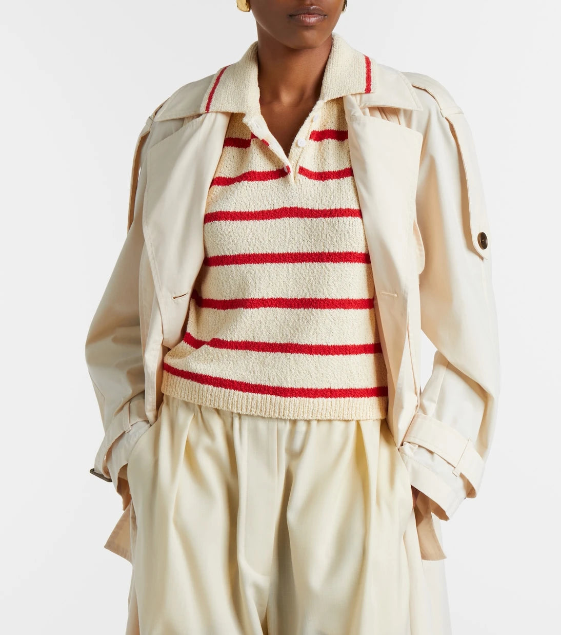 Altuzarra - Elmer striped cotton-blend top