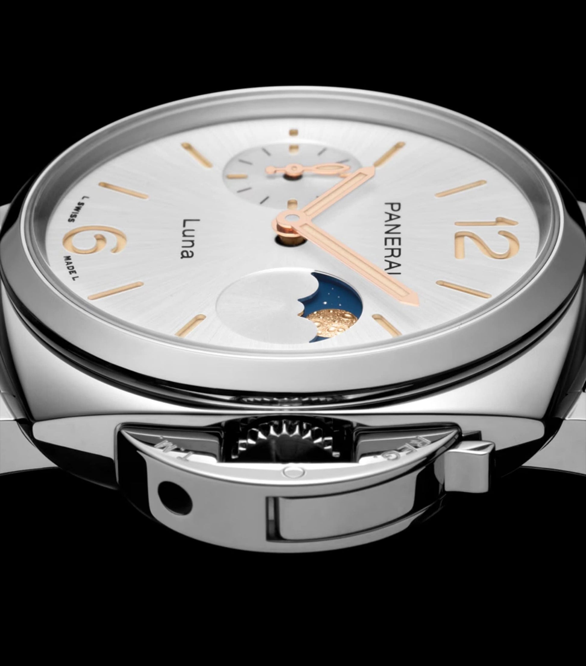 Stainless Steel Luminor Due Luna Watch 38mm