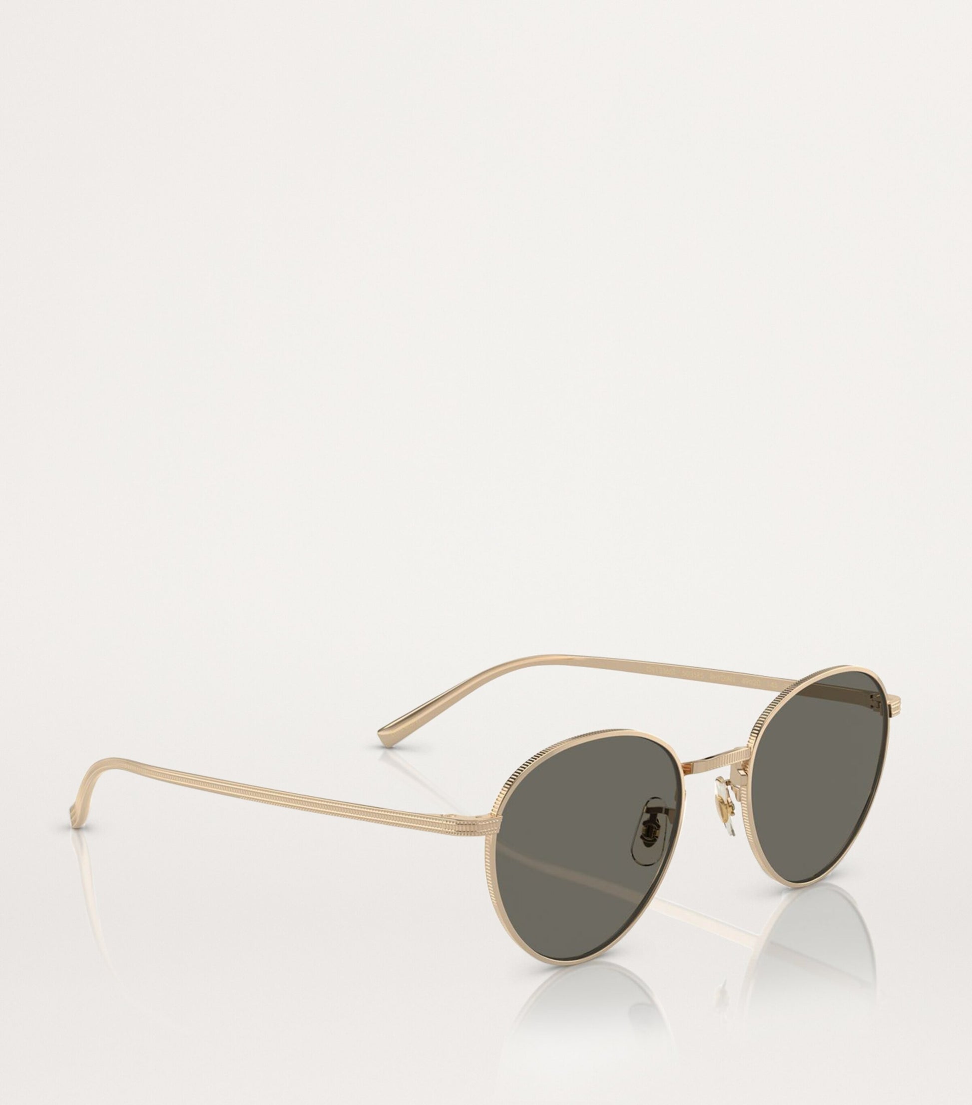 Oliver Peoples Gold Round Rhydian Sunglasses