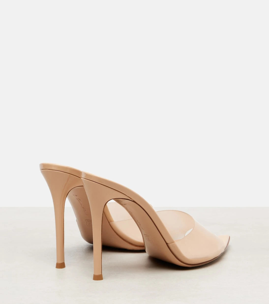 Gianvito Rossi - Elle 105 TPU and patent leather mules