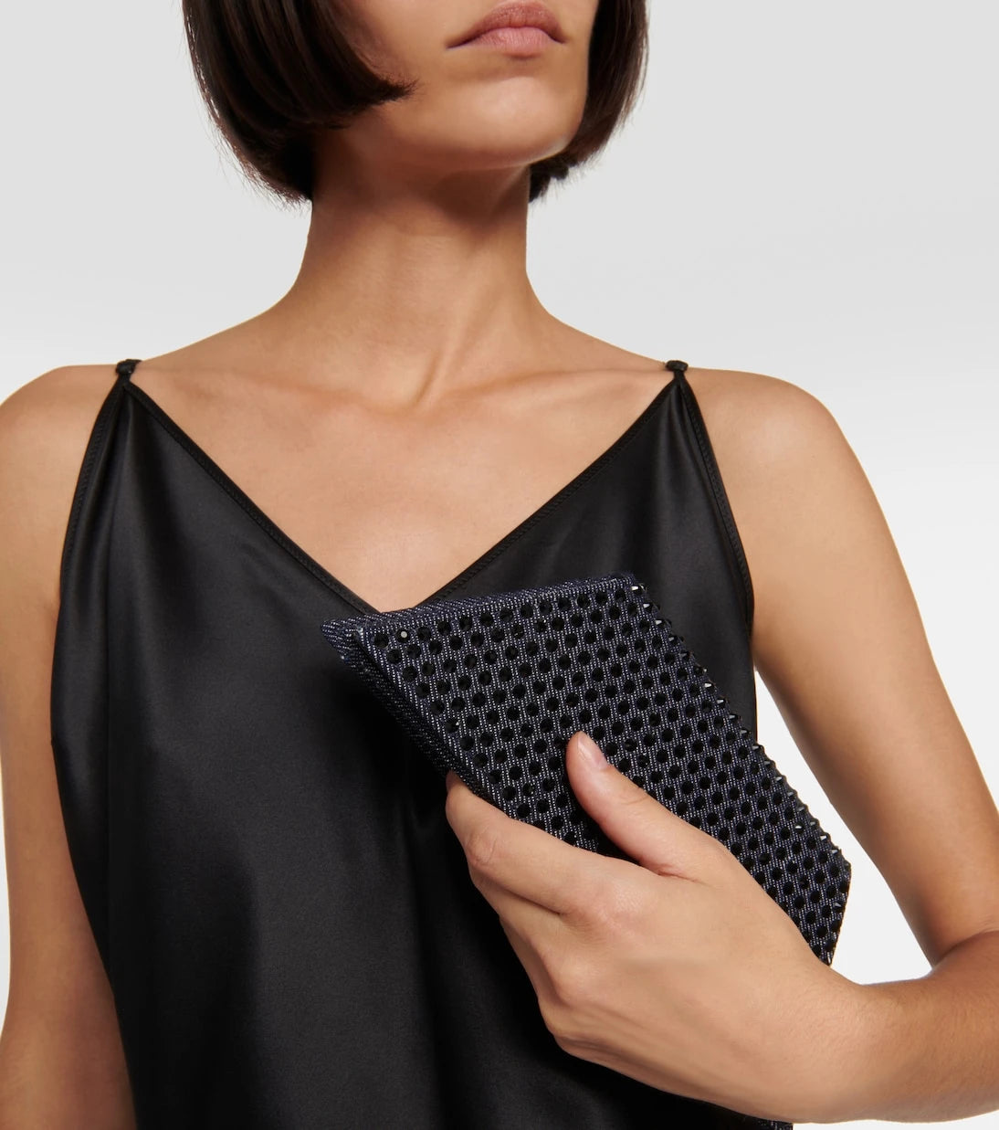 Amina Muaddi - Superamini Yigit denim clutch