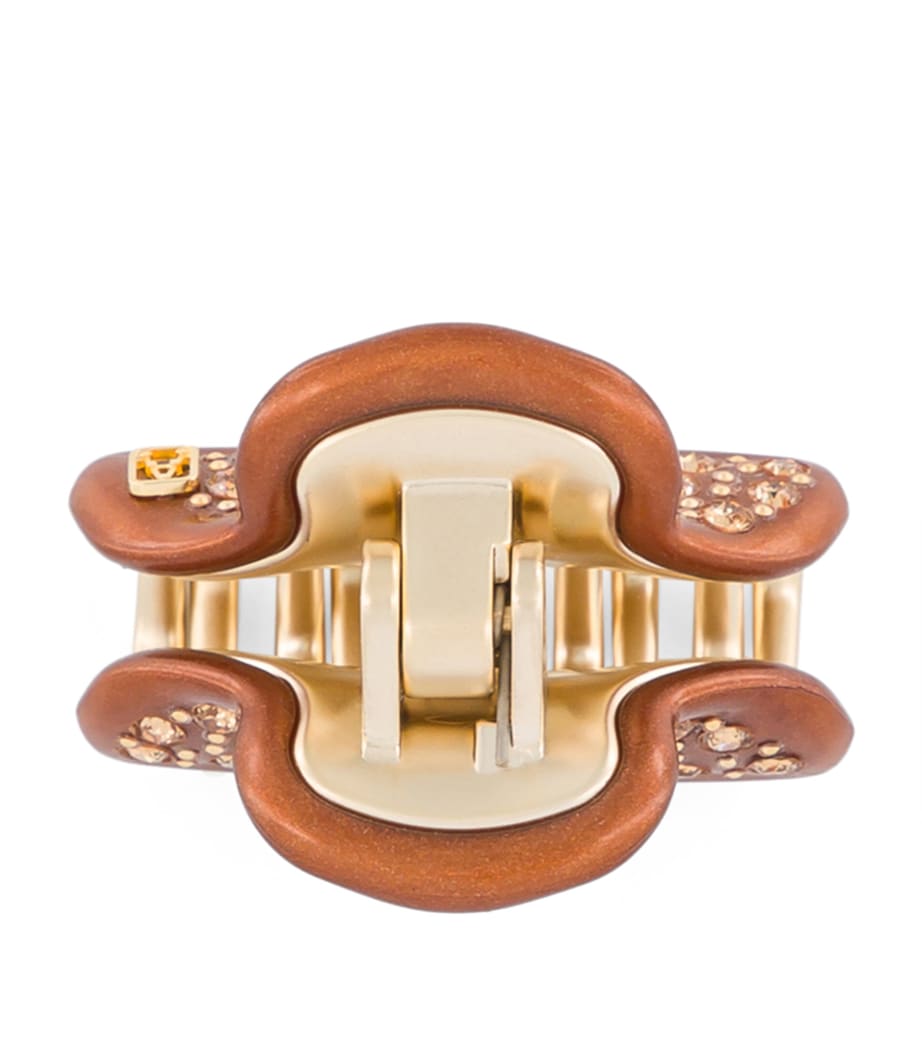 Alexandre de Paris Gold-Plated Crystal-Embellished Claw Hair Clip