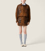 Miu Miu Brown Waxed Suede Jacket