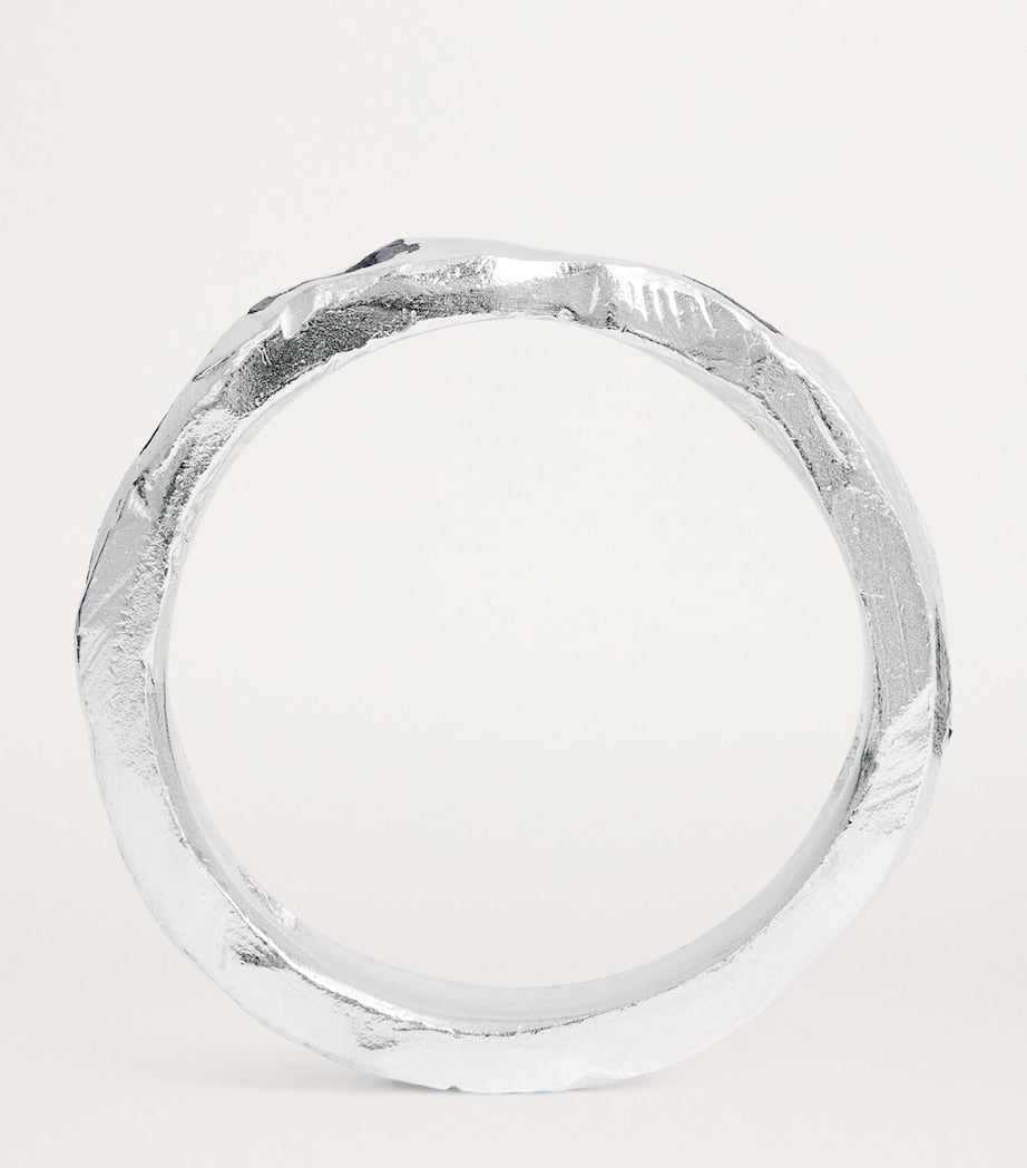 Sterling Silver and Sapphire Ring