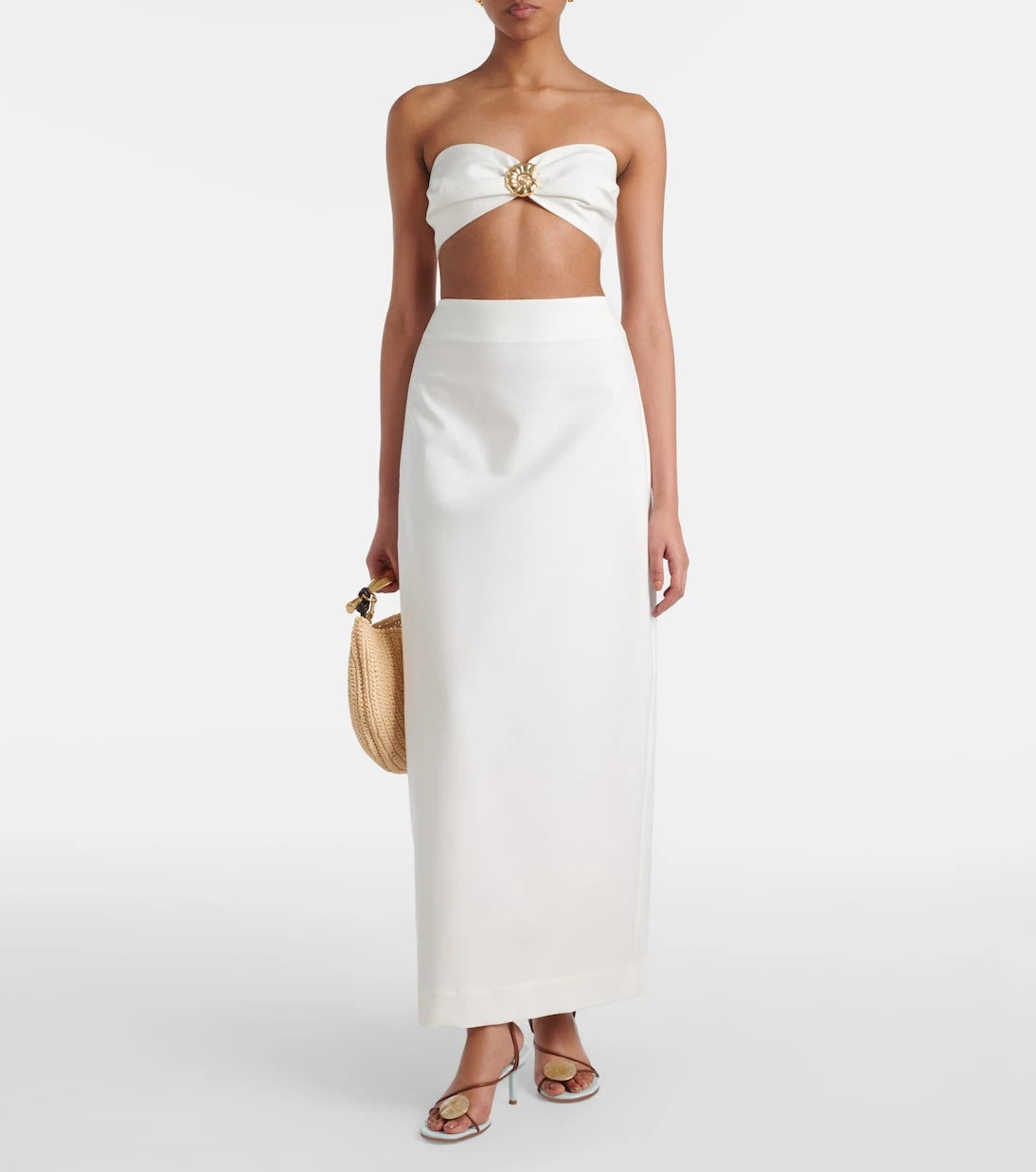 Adriana Degreas - Cotton-blend maxi skirt