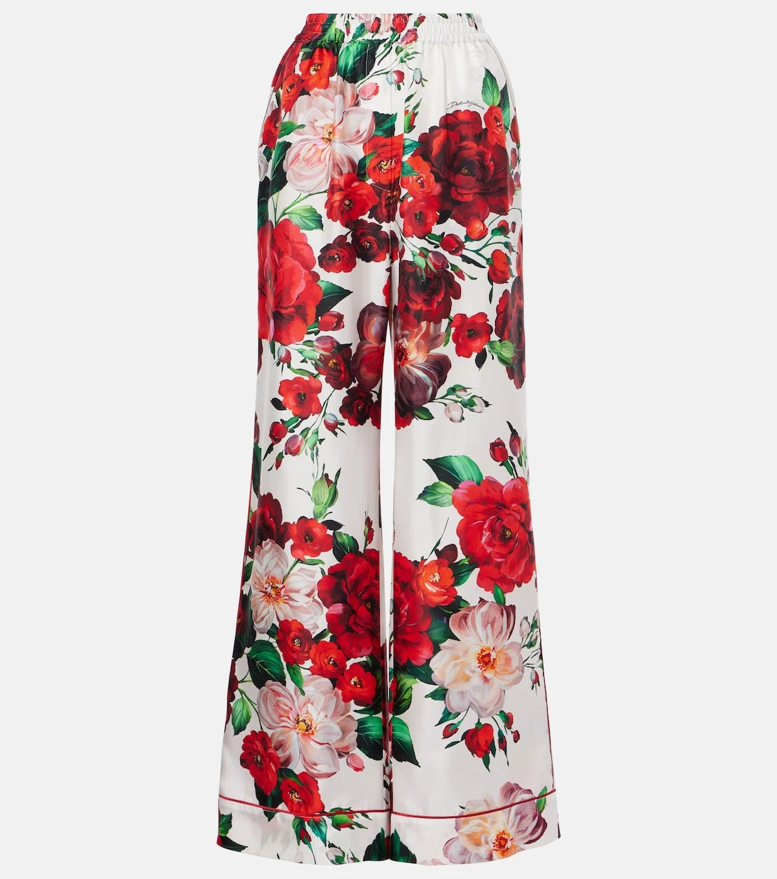 Dolce&Gabbana - Floral silk satin wide-leg pants