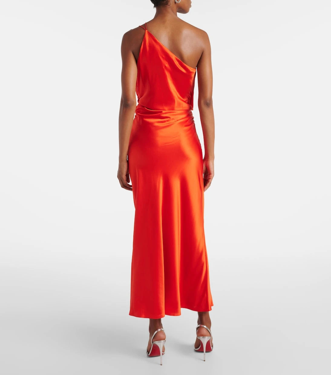 The Sei - One-shoulder silk satin midi dress