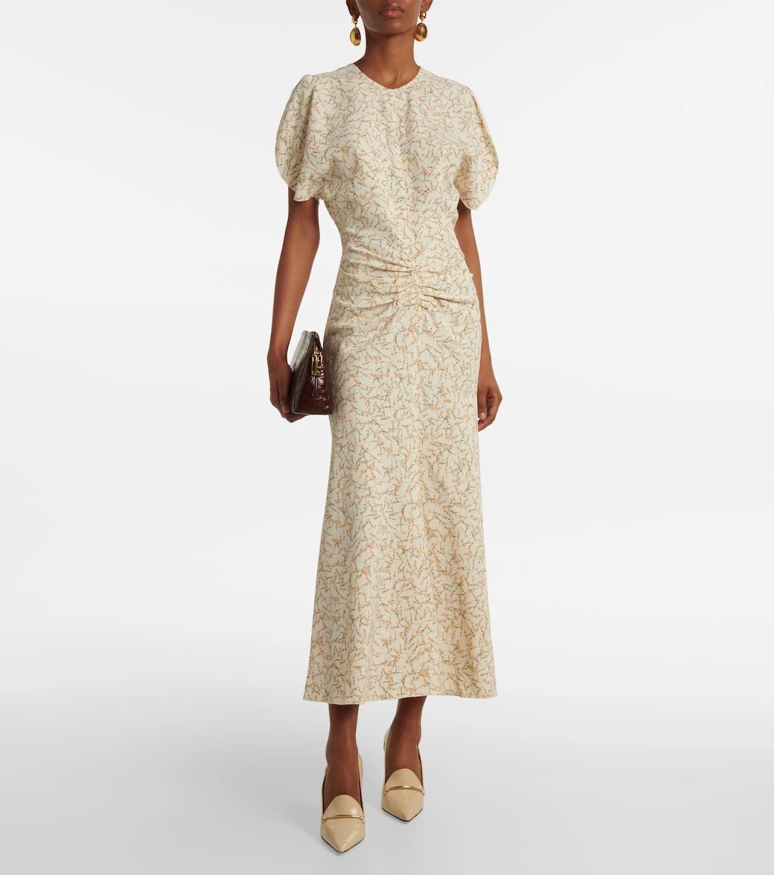 Victoria Beckham - Floral gathered midi dress