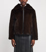 Yves Salomon Black Down-Mink Reversible Puffer Jacket (60cm)