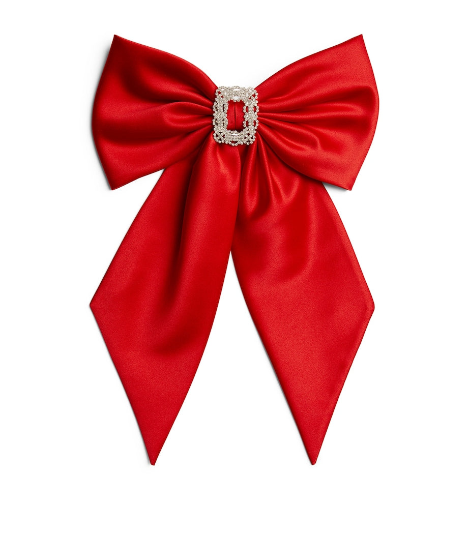 EMILY-LONDON Red Silk Luna Hair Clip
