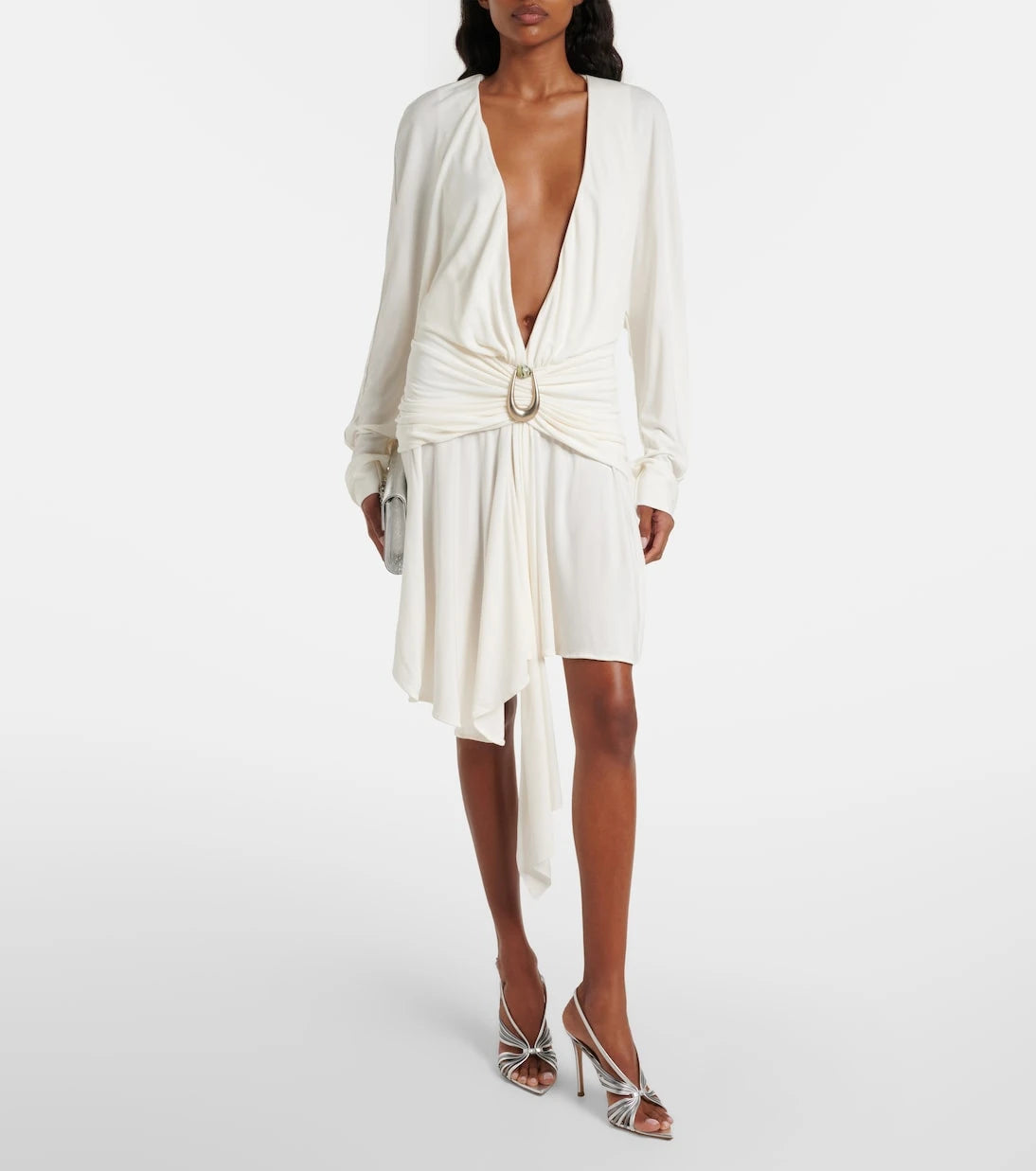 Christopher Esber - Stone Pin draped jersey minidress