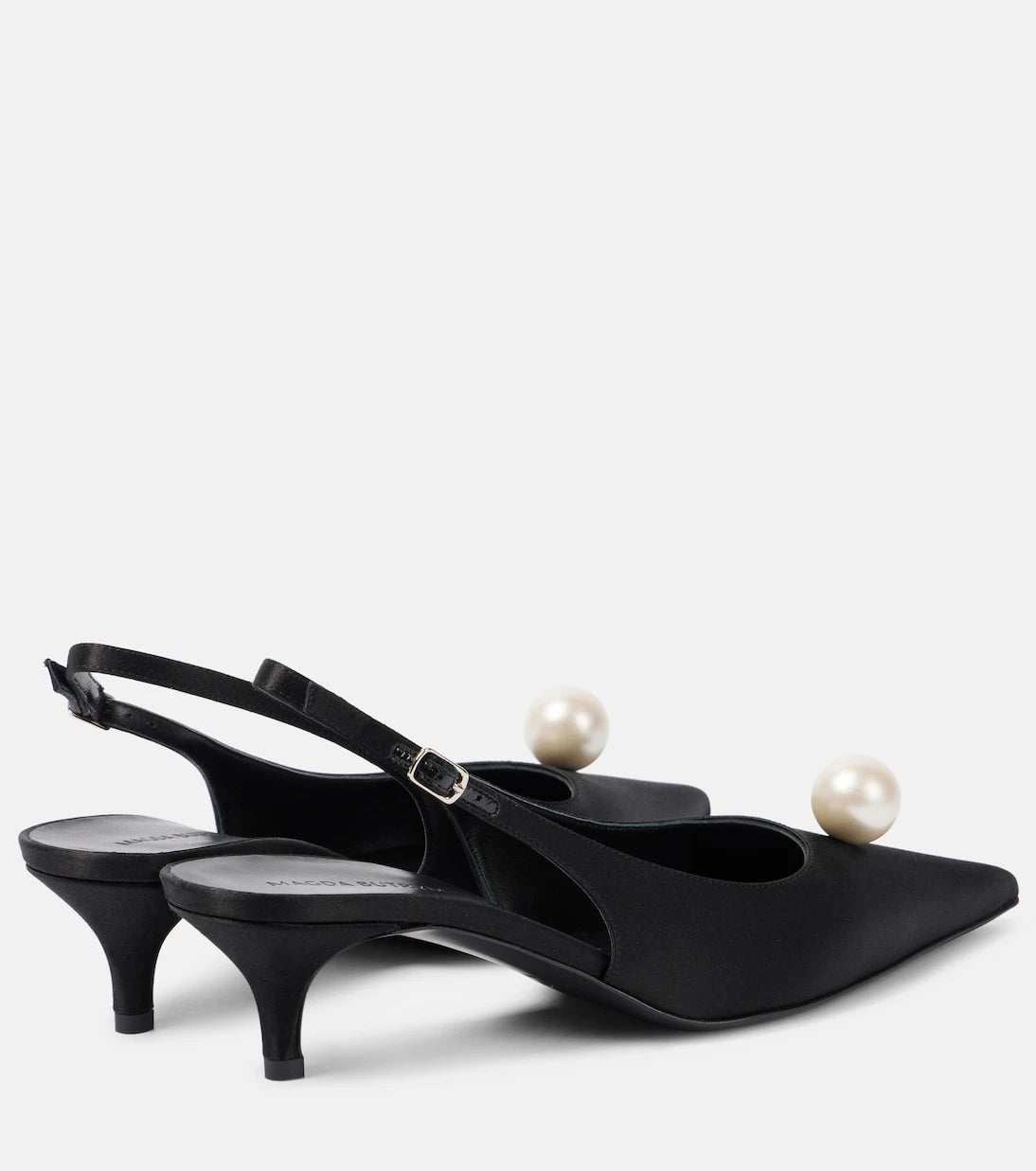 Magda Butrym - Embellished satin slingback pumps