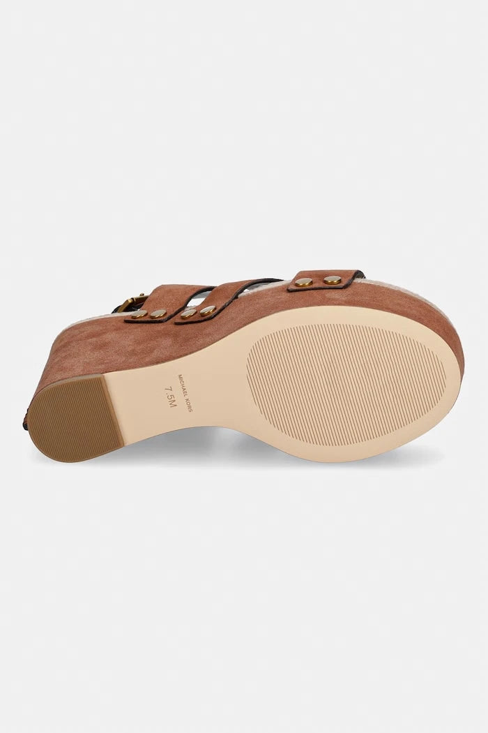 Велурени сандали MICHAEL Michael Kors Raven Wedge Sandal