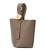 LOEWE Brown Mini Leather Pebble Bucket Bag
