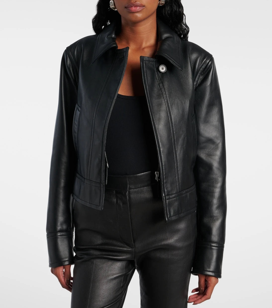 Joseph - Caron cropped leather jacket