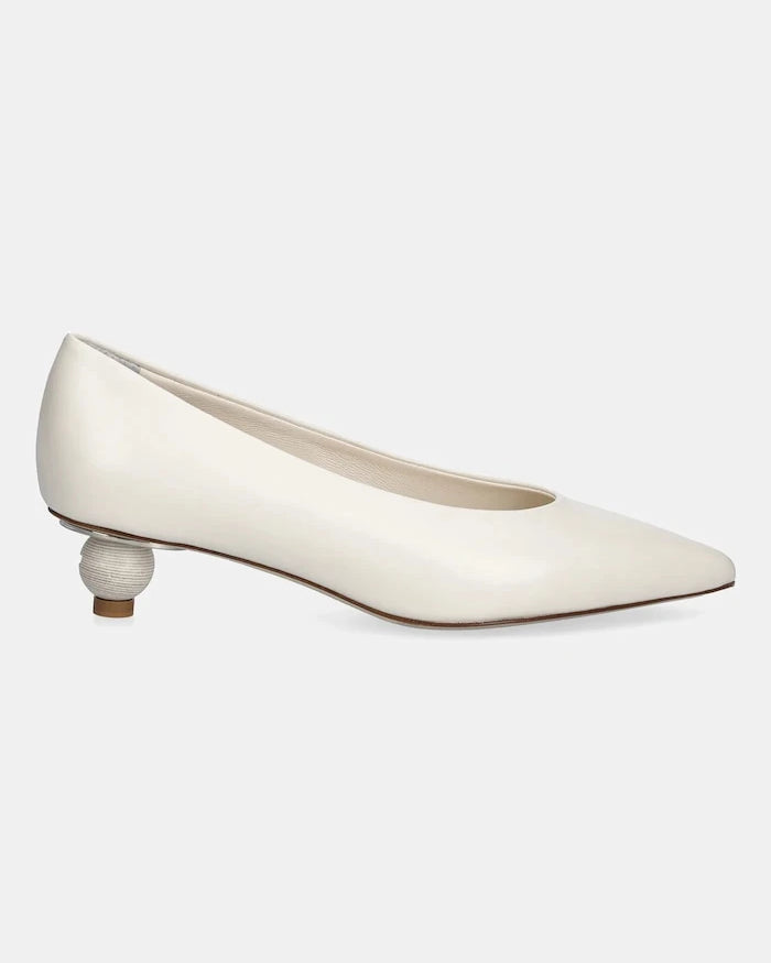 Кожени обувки с дебел ток Weekend Max Mara Wkabacini