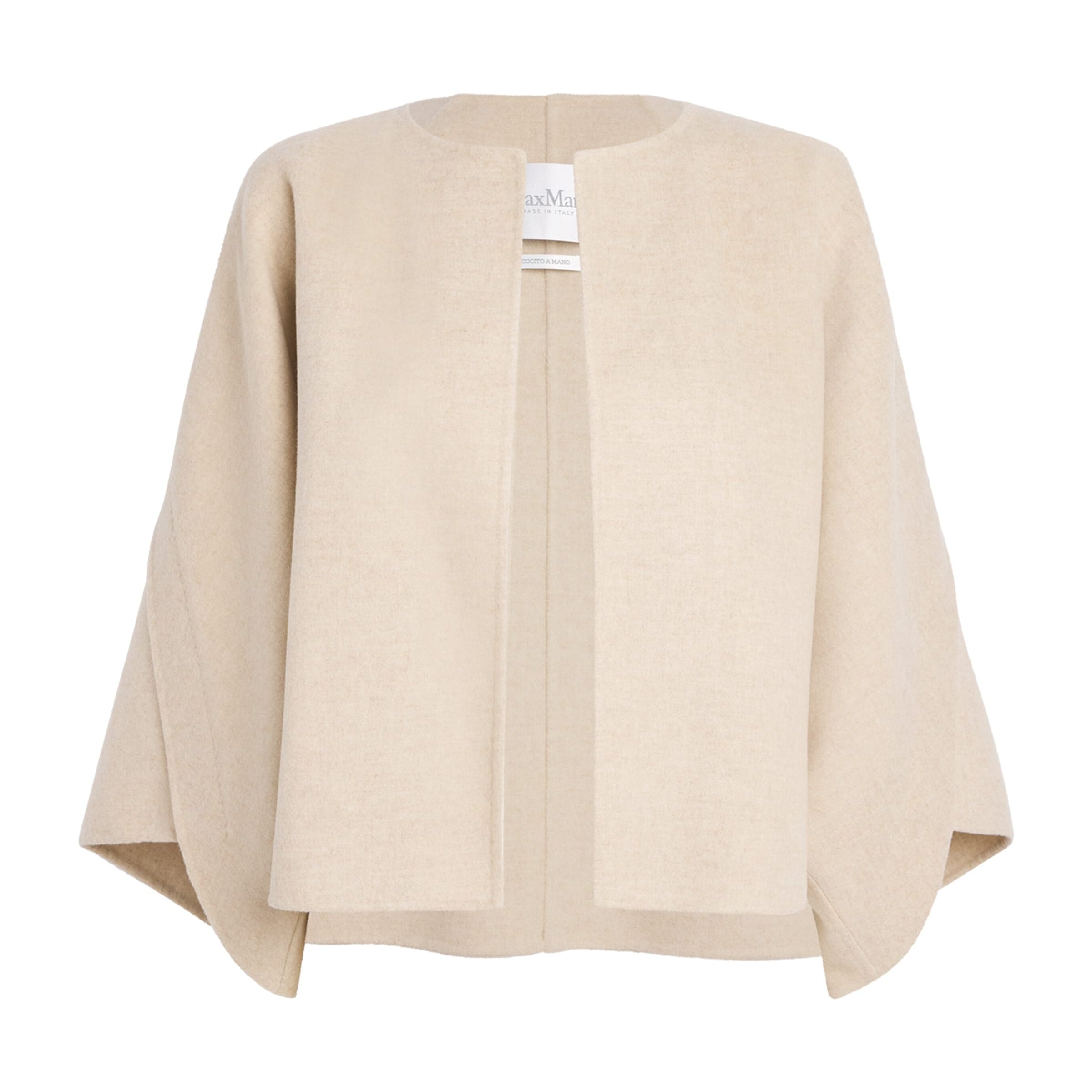 Max Mara Beige Wool-Cashmere Capelet