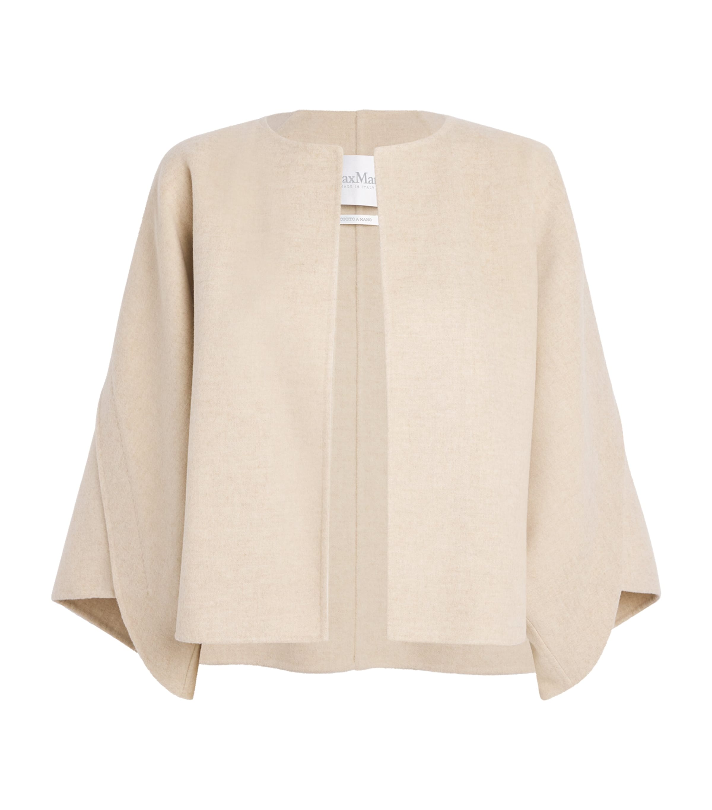 Max Mara Beige Wool-Cashmere Capelet