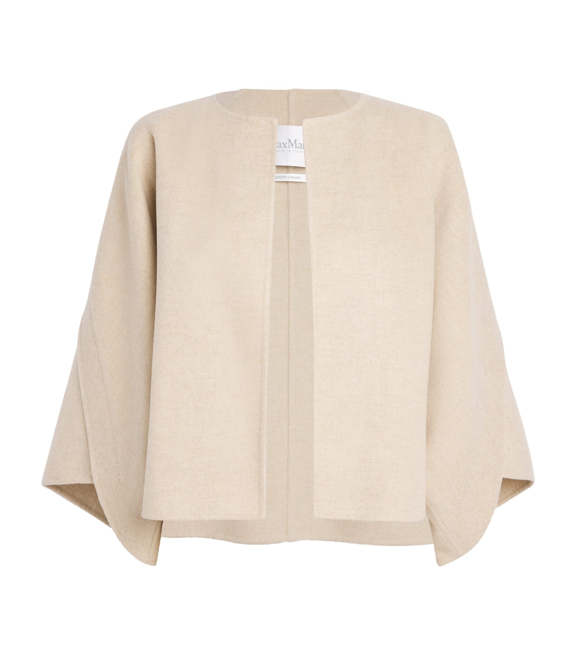 Max Mara Beige Wool-Cashmere Capelet