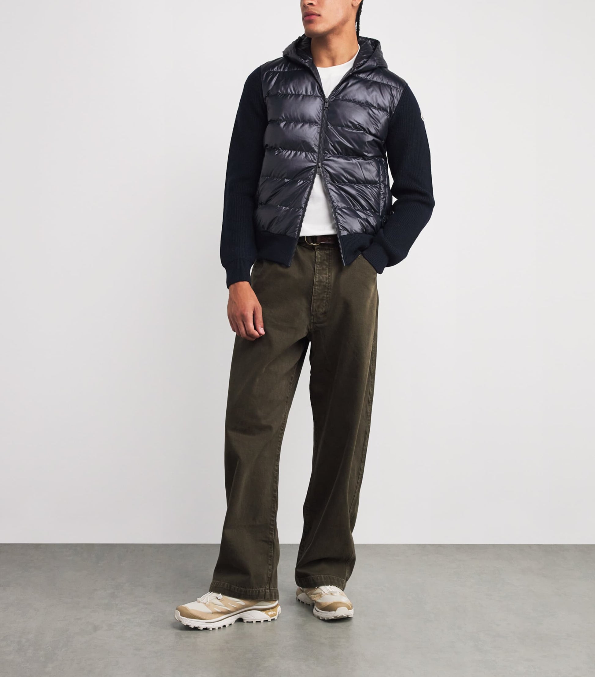 Wool Down-Front Hoodie