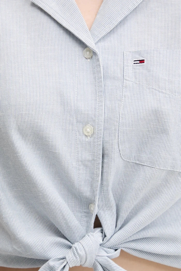 Риза с лен Tommy Jeans