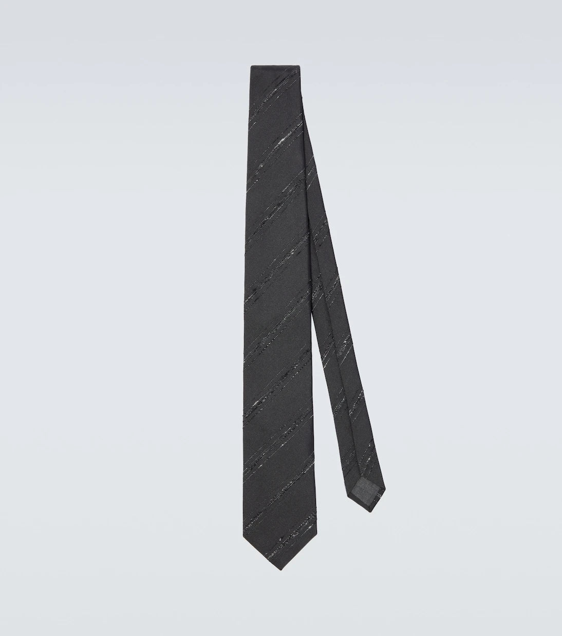 Brunello Cucinelli - Striped silk and cotton tie