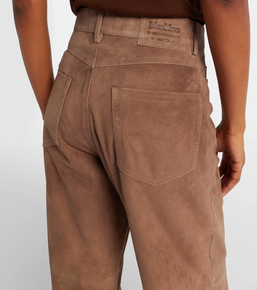 'S Max Mara - Fulmine suede wide-leg pants