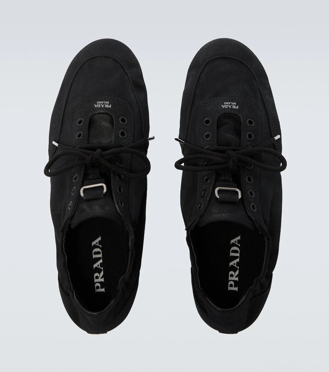 Prada - Collapse canvas sneakers