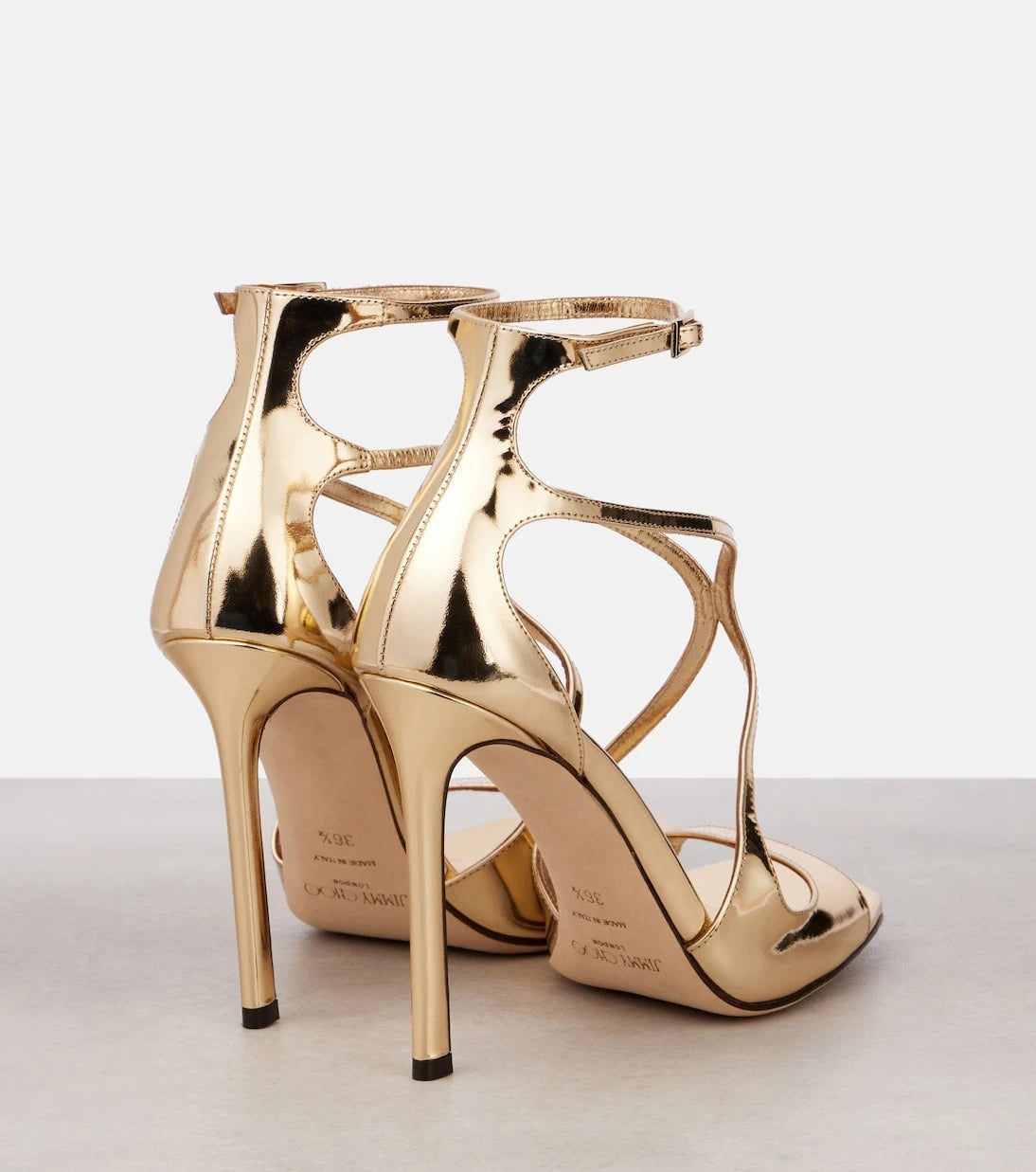Jimmy Choo - صندل آيزا 110 من الجلد اللامع