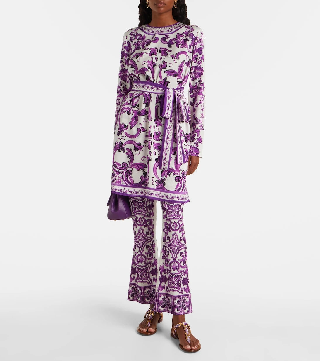 Dolce&Gabbana - Majolica silk-blend minidress