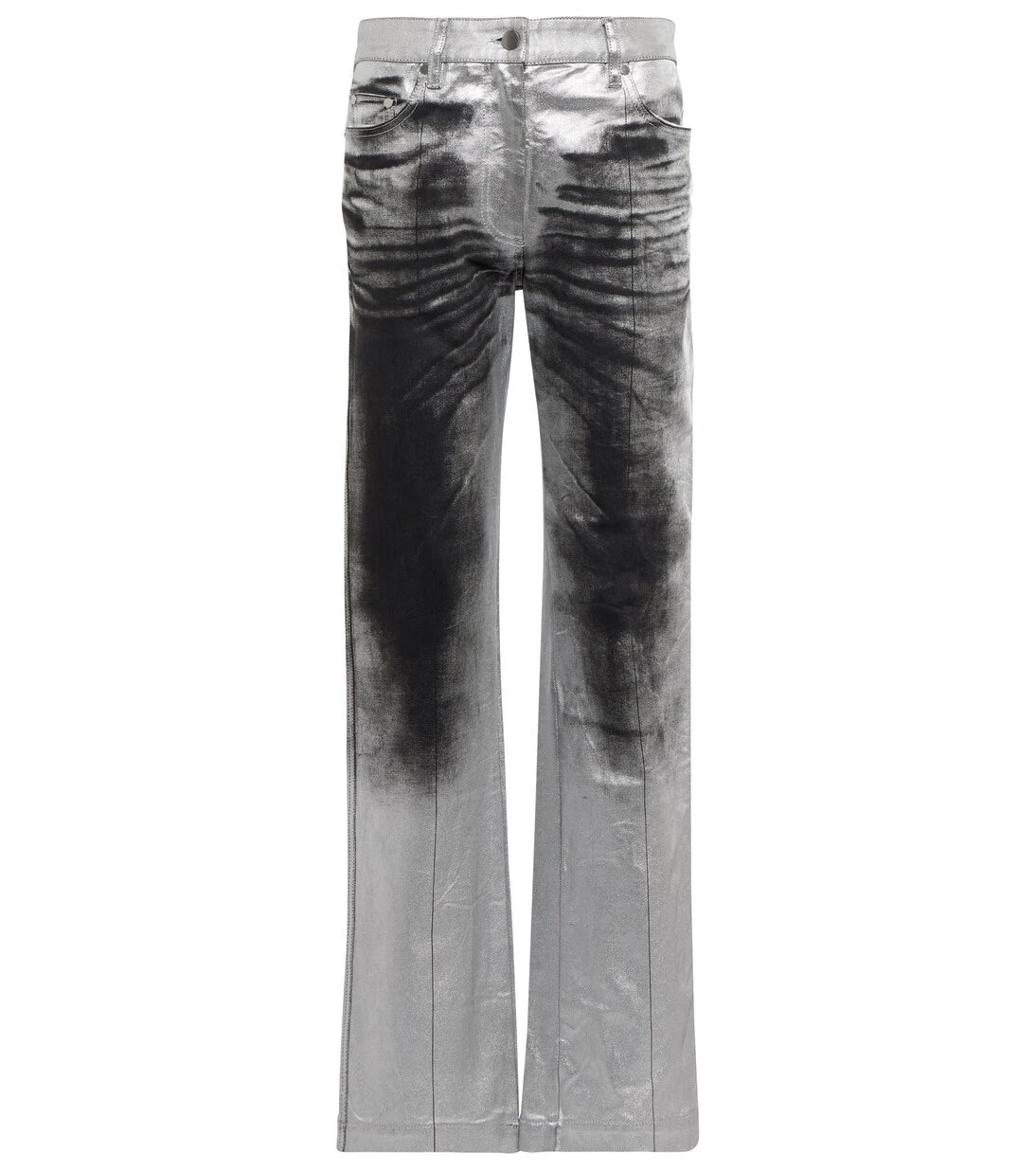 Peter Do - Metallic mid-rise straight jeans