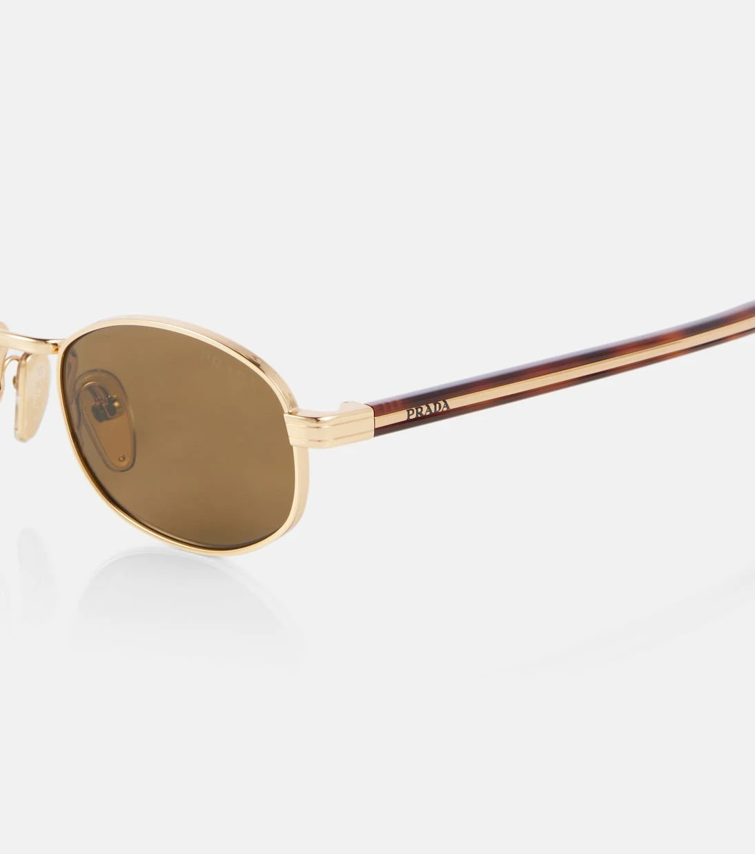 Prada - Iconic Plaque round sunglasses